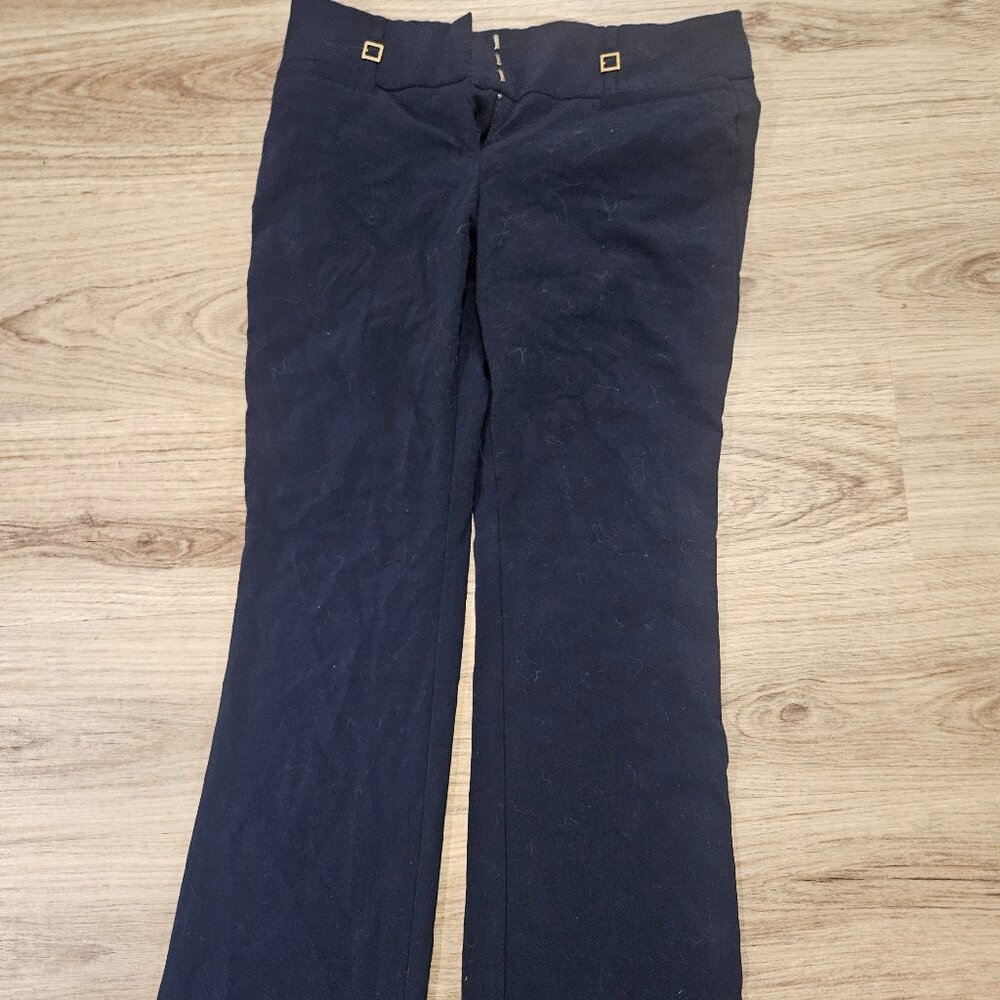 Women's Junior Navy Blue Dress Pants